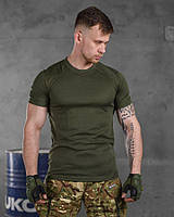 Тактическая футболка пототводящая coolmax олива Армейская военная потоотводящая футболка хаки