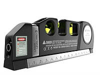 Лазерный нивелир fixit laser level pro 3, Лазерный уровень c рулеткой и линейкой, Лазерный уровень 4в1