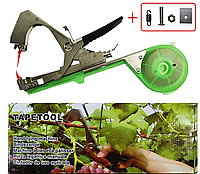 Инструмент для подвязки растений тапенер-степлер, Тапенер для садовых и огородных растений зеленый