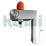 Лінійка 3000 мм свердлильно-присадного верстата (40х40 мм) у комплекті з 2 відкидними упорами, фото 9