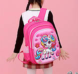 Рюкзак шкільний Єдиноріг 1-4 клас для дівчинки рожевий, фото 6