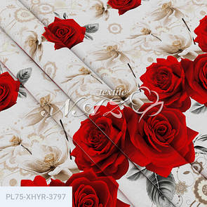 3D Двоспальна постільна білизна "Софія" трояндочки