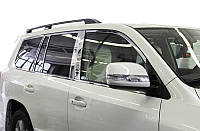 Полная окантовка стекол и на стойки (нерж) для Lexus LX570 / 450d