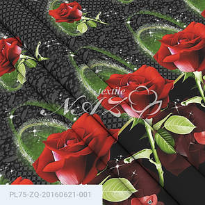 3D Сімейна постільна білизна "Софія" червоні троянди
