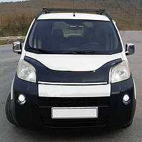 Дефлектор капота для Fiat Fiorino/Qubo 2008-2024 гг (EuroCap, Мухобойка) | Автомобильные дефлекторы