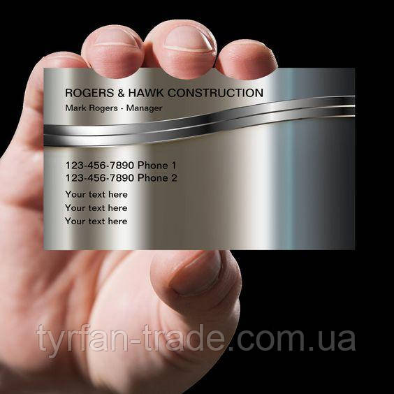 Металлические визитки - изготовление визиток из металла за 1 час - фото 2 - id-p35033122