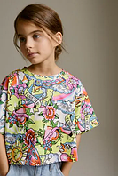 Красива укорочена футболка топ для дівчинки 146