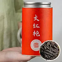 Горный китайский чай Да Хун Пао, улун Большой красный халат в красной подарочной банке 100 г
