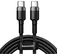 Кабель Baseus Cafule Flash Charging Cable Type-C PD2.0 100W Gray/Black 1м (CATKLF-SCG1)