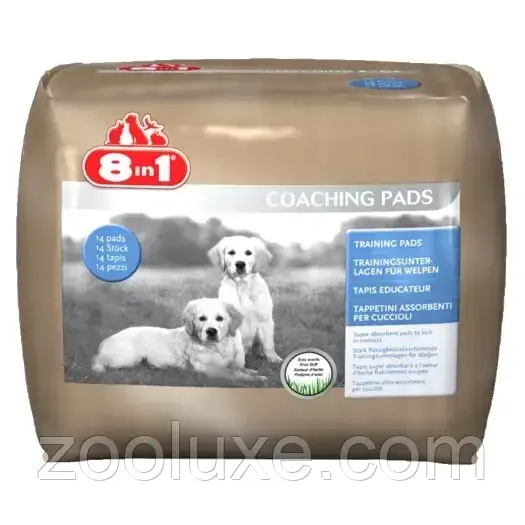 Пелюшки для собак 8in1 Coaching Pads 60 х 60 см, 30 шт./пелюшки для цуценят цілий день