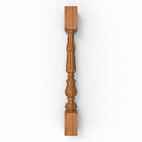 Різьблений декоративний західний 3д стовп, балясина з дерева для сходів та меблів 900х90х90 мм