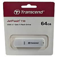 Флеш память 64Gb Transcend 730 USB3.0 Белая