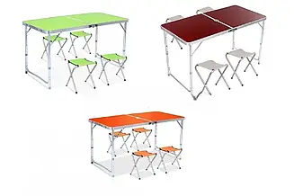 Туристичний набір стіл для пікніка розкладний з 4 стільцями посилений M