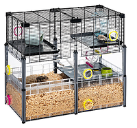 Модульна клітка для гризунів з аксесуарами Ferplast Multipla Hamster Crystal 72,5*37,5*62 см 57007617