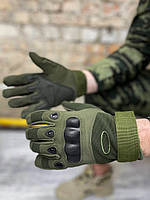 Тактические штурмовые перчатки олива с костяшками, Военные перчатки олива для военных