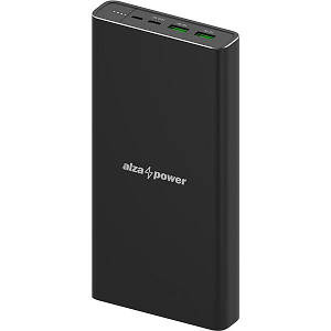 Додатковий акумулятор Alza Power Powerbank Metal 40000mAh Black PD3.0 (100W) (APW-PBM40PD100B)