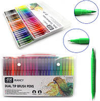 Набор двусторонний линер / кисточка Josef Otten 48 цветов Riancy Dual Tip Brush Pens