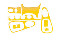 Для Ford Escort 1995-2000 гг Накладки на панель (желтый цвет) | Тюнинг наклейки в салон, Декор