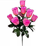 Штучні квіти букет бутони троянд, 58 см (10 шт. в уп), фото 2
