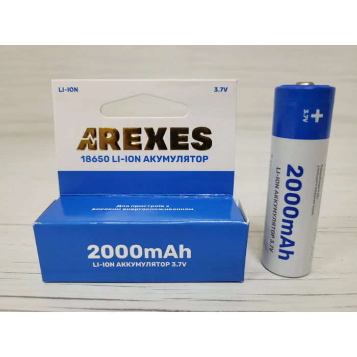 Аккумулятор Arexes 18650 Li-Ion 2000 mAh, 3.7v Im_99 - фото 1 - id-p2137903233