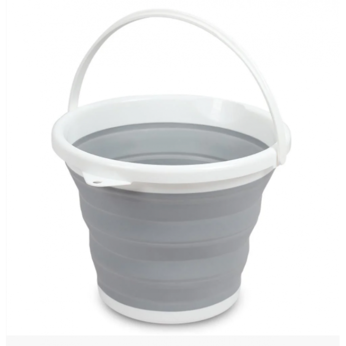 Відро 10 літрів туристичне складане Collapsible Bucket Сірий Im_243 - фото 3 - id-p2137903242