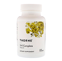 Витамин 3-К, 3-K Complete, Thorne Research, 60 капсул (THR-00661)