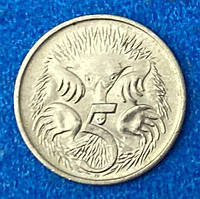 Монета Австралии 5 центов 1988-90 гг.
