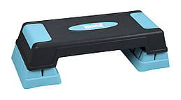Степ-платформа PowerPlay 4329 (3 рівні 12-17-22 см) Profi Step Чорно-блакитна