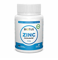 Цинк пиколинат, Zinc Picolinate, Biotus, 15 мг, 60 капсул (BIO-530463)