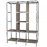 Складной тканевый шкаф, шкаф для одежды Storage Wardrobe 88130 на 3 секции Коричневый Im_720