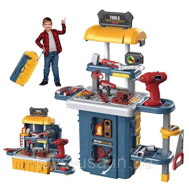 Набір дитячих інструментів у валізі-стійці арт. 8122, фото 1