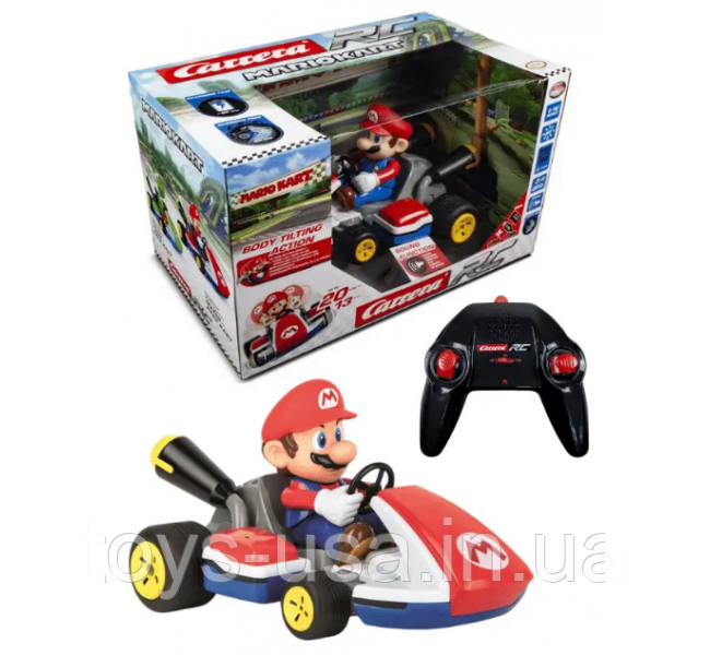 Автомобіль супер Маріо карт на радіокеруванні із звуком Carrera RC Super Mario Kart 1:16 RC 2,4 ГГц