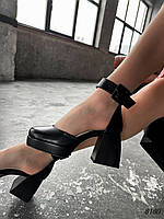 Туфли женские Merica черные эко-кожа премиум качества 8180 размер 39