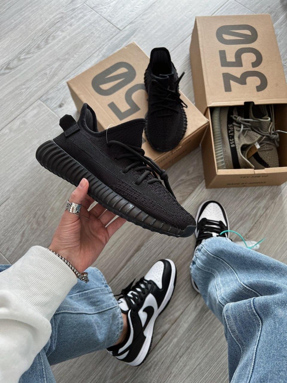 Кросівки чоловічі чорні Adidas Yeezy Boost 350 V2 Onyx (15915), фото 1