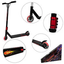 KMGS-0087 Red Самокат трюковий hic-система алюм/сталь PU алю 110*25 мм 52(38)*11*3см/88*46 см