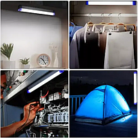 Тор! Аккумуляторная кемпинговая подвесная лампа светильник с магнитами и солнечной панелью 30 см CBK BK-300