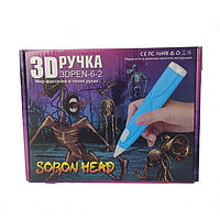 Тор! Ручка Pen 3D для рисования 6-2 3Д с трафаретами Фиолетовая