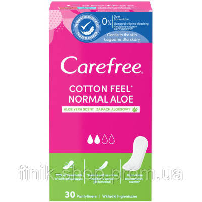 Ежедневные прокладки Carefree Cotton Aloe 30 шт. 3574661565033/ ...