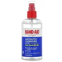 Band Aid, Антисептический очищающий спрей, максимальное обезболивание, 237 мл (8 жидк. Унций) в Украине