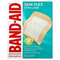 Band Aid, лейкопластыри, эластичные, очень большие, 7 штук в Украине