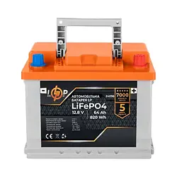 Автомобільний акумулятор LogicPower LiFePO4 R + 12V  -  64 Ah (24096)