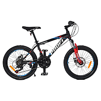 Toys Велосипед "OPTIMAL" PROF1 G20OPTIMAL A20.3 20 д. Алюм.рама12,5", SHIMANO 21SP, алюм.DB, FW TZ500, черный