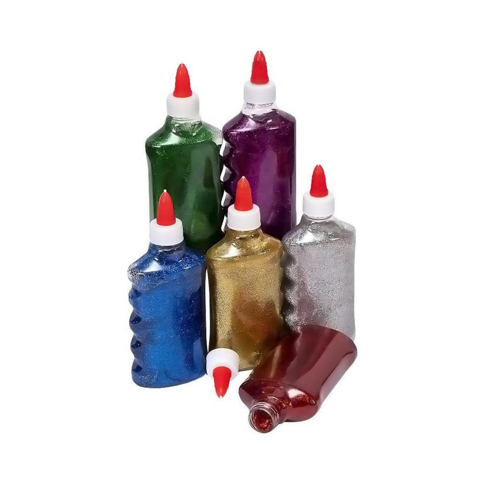 Toys Клей для творчості з блискітками 190SP баночки 190 мл 6 кольорів - фото 2 - id-p2137995771