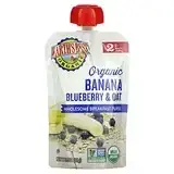 Earth's Best, органическое полезное пюре для завтрака, для детей от 6 месяцев, банан, голубика и овес, 99 г в