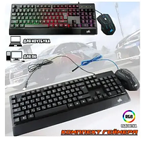 Геймерский комплект проводная игровая клавиатура GAMING KEYBOARD Mouse M 710