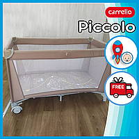 Детский игровой манеж Carrello Piccolo, дорожная сумка, матрасик, дверца на молнии, складной, 125х65х79 D_53