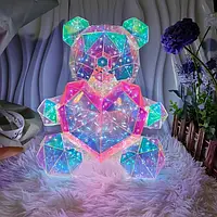 Светодиодный мишка с сердечком Love Bear LED 25см PINK FM227