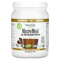 Macrolife Naturals, MacroMeal, Основное супер питание, шоколадный протеин + супер питание, 23.8 унции(675 г)