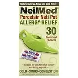 NeilMed, Porcelain Neti Pot, Allergy Relief, 1 Porcelain Neti Pot, 30 Premixed Packets в Украине