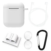 Чехол силиконовый DS Case для Apple AirPods AirPods 2 White (343532331) ON, код: 1895638